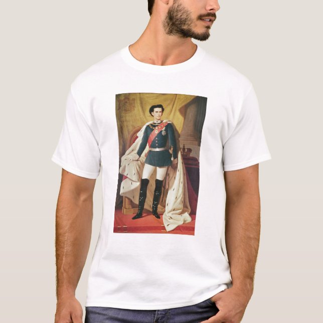 Camiseta Retrato de Ludwig II de Baviera no uniforme (Frente)