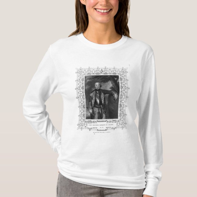 Camiseta Retrato de maneiras de John, marquês de Granby (Frente)