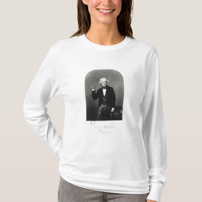 Camiseta Retrato de Michael Faraday (Frente)