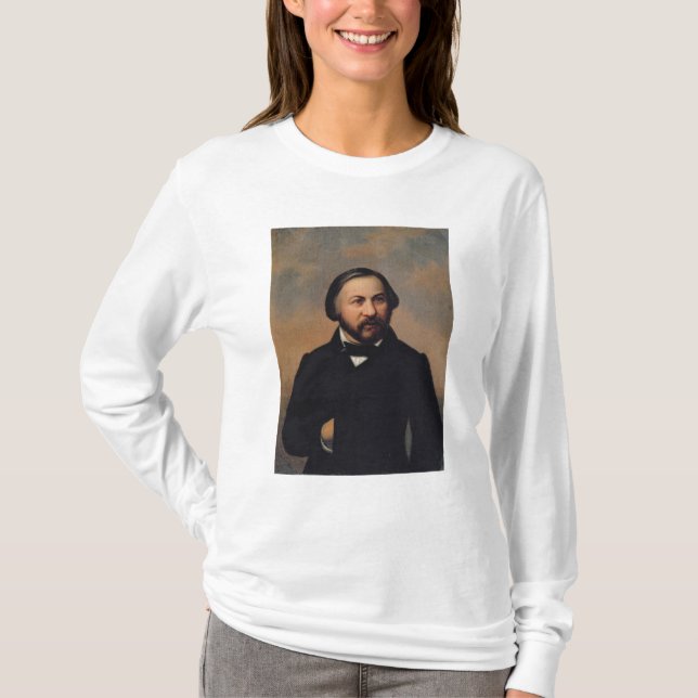 Camiseta Retrato de Mikhail Ivanovich Glinka, 1850s (Frente)