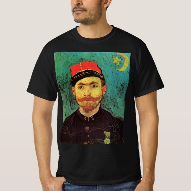 Camiseta Retrato de Milliet, o Amante por Vincent van Gogh (Frente)