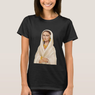 Camiseta Retrato de Mulher Elegante   Ilustração de Arte Cu