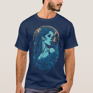Camiseta Retrato de Mulher Gótica de Beleza Crônica