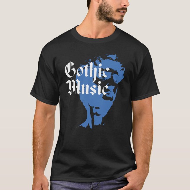 Camiseta Retrato de Música abstrato Gótica (Frente)