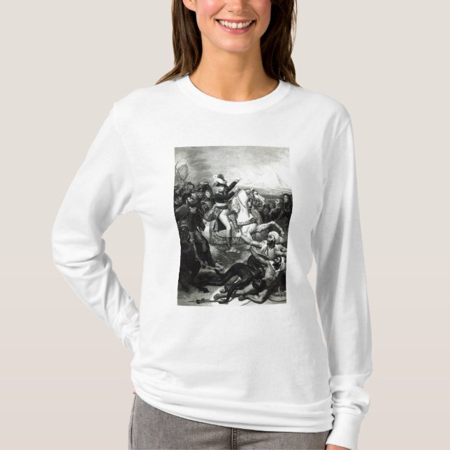 Camiseta Retrato de Napoleon como o herói de conquista (Frente)
