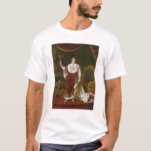 Camiseta Retrato de Napoleon em suas vestes da coroação