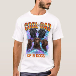 Camiseta Retrato de Papai Cachorro Personalizado Número Des