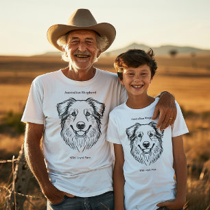 Camiseta Retrato de Pastor Australiano