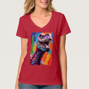Camiseta Retrato De Pintura De Um Tiranossauro Rex   Rex T