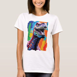 Camiseta Retrato De Pintura De Um Tiranossauro Rex   Rex T