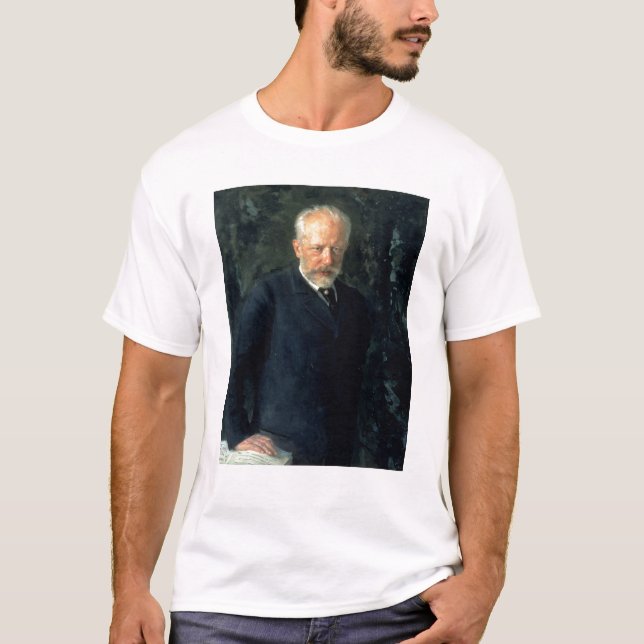 Camiseta Retrato de Piotr Ilyich Tchaikovsky (Frente)