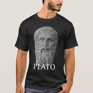Camiseta Retrato de Plato em Meia-Tinta