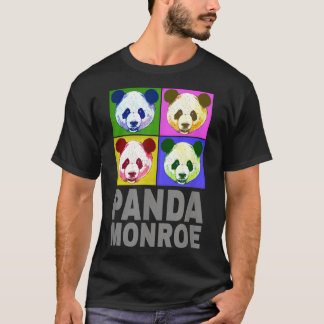 Camiseta Retrato de Pop de Arte do Urso Panda Monroe