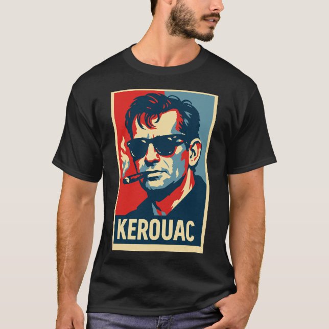 Camiseta Retrato de Rebelde Jack Kerouac (Frente)