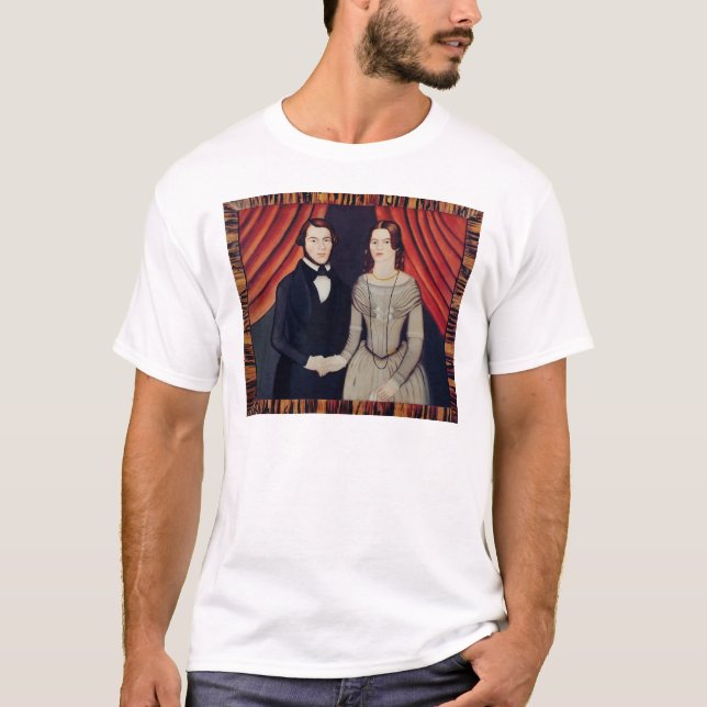 Camiseta Retrato de recém-casados (Frente)