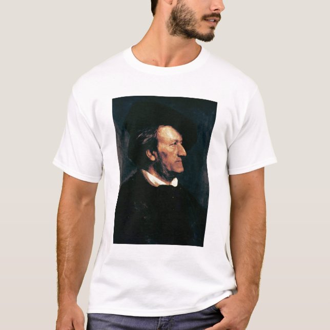 Camiseta Retrato de Richard Wagner (1813-83) (óleo no canva (Frente)