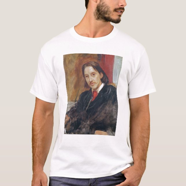 Camiseta Retrato de Robert Louis Stevenson 1886 (Frente)