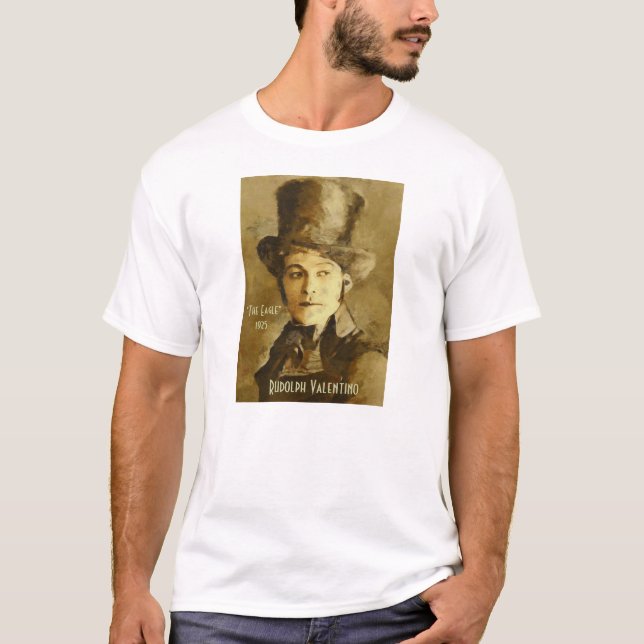 Camiseta Retrato de Rudolph Valentino (Frente)