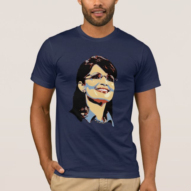 Camiseta Retrato de Sarah Palin (Frente)