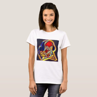 Camiseta Retrato de Shakespeare - arte moderna