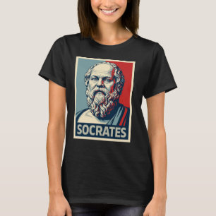 Camiseta Retrato de Sócrates em Pop Art