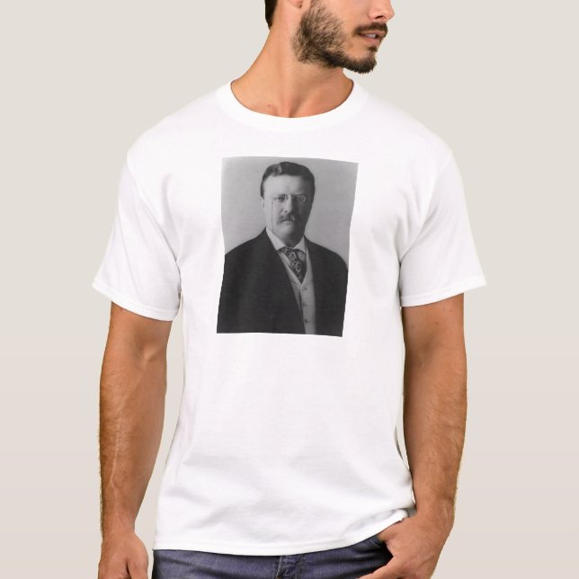 Camiseta Retrato de Theodore Roosevelt (Frente)