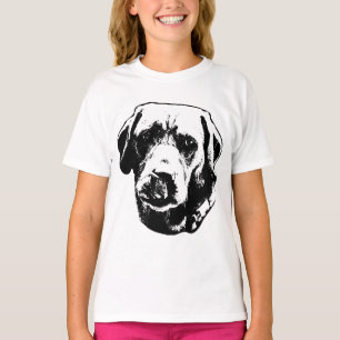 Camiseta Retrato de tinta expressivo em estilo minimalista