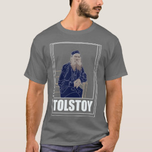 Camiseta Retrato de Tolstoi vintage