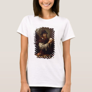 Camiseta Retrato de um ancião com uma cebola (óleo no can