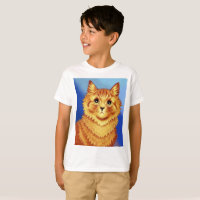 Retrato de um gato laranja por Louis Wain 