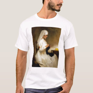 Camiseta Retrato de uma enfermeira da cruz vermelha