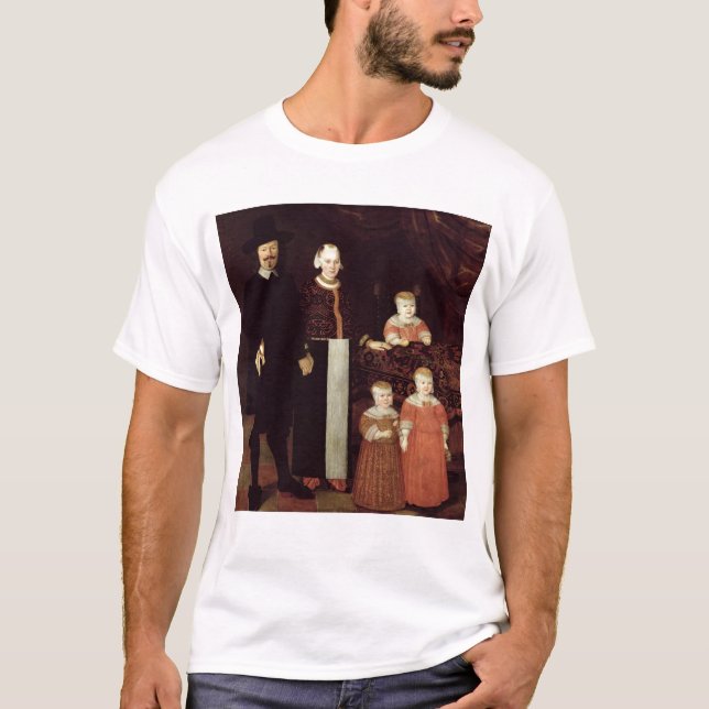 Camiseta Retrato de uma família de Hamburgo, c.1640 (Frente)