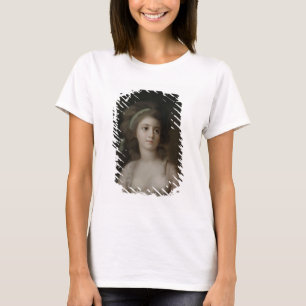 Camiseta Retrato de uma jovem senhora (pastel no papel)