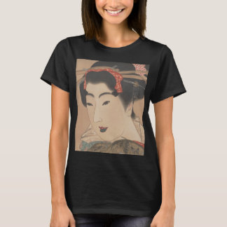 Camiseta Retrato de uma Mulher com Leque Branco – Japão Vin