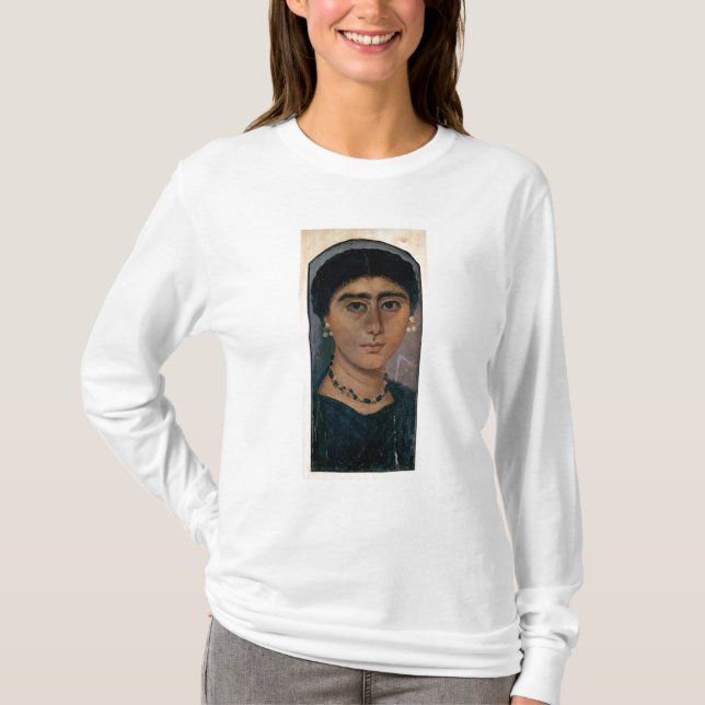 Camiseta Retrato de uma mulher, de Fayum, ø-4o século (Frente)