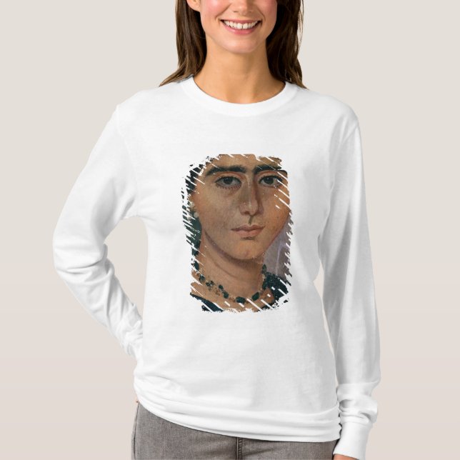 Camiseta Retrato de uma mulher, de Fayum, ø-4o século (Frente)