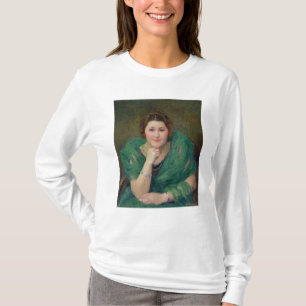 Camiseta Retrato de uma mulher do russo com um lenço verde