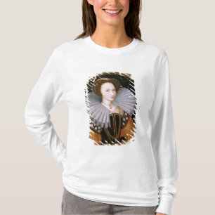 Camiseta Retrato de uma senhora com um grande pavão-do-mar