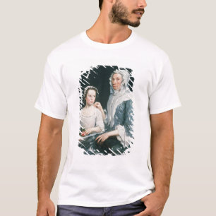 Camiseta Retrato de uma senhora idosa e de uma rapariga