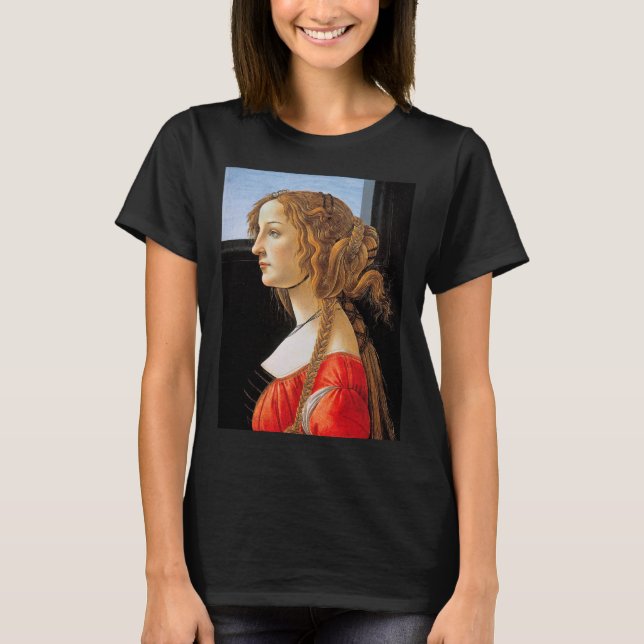 Camiseta Retrato de uma Senhora, Sandro Botticelli (Frente)