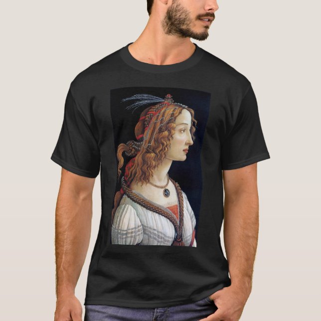 Camiseta Retrato de uma Senhora, Sandro Botticelli (Frente)