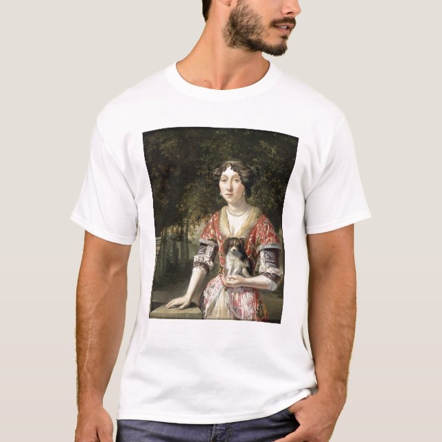 Camiseta Retrato de uma senhora Vestir-se um vestido (Frente)