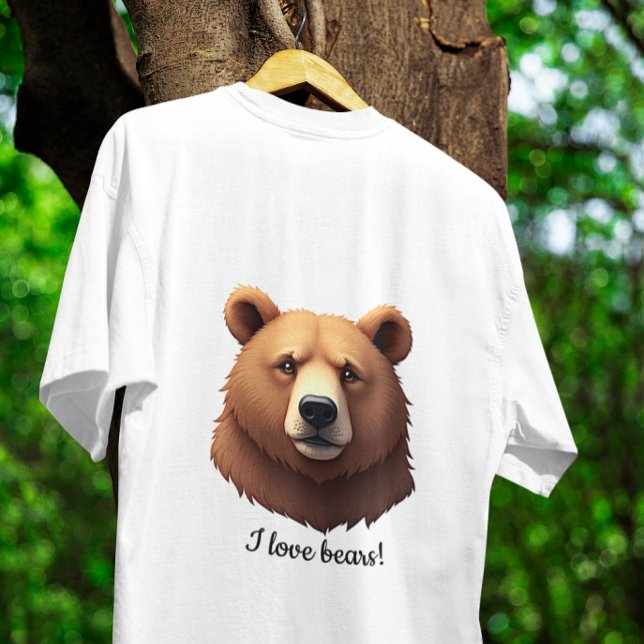 Camiseta Retrato de uma t-shirt do Urso Marrom (Criador carregado)
