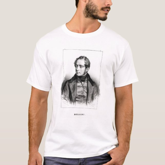 Camiseta Retrato de Vincenzo Bellini (Frente)