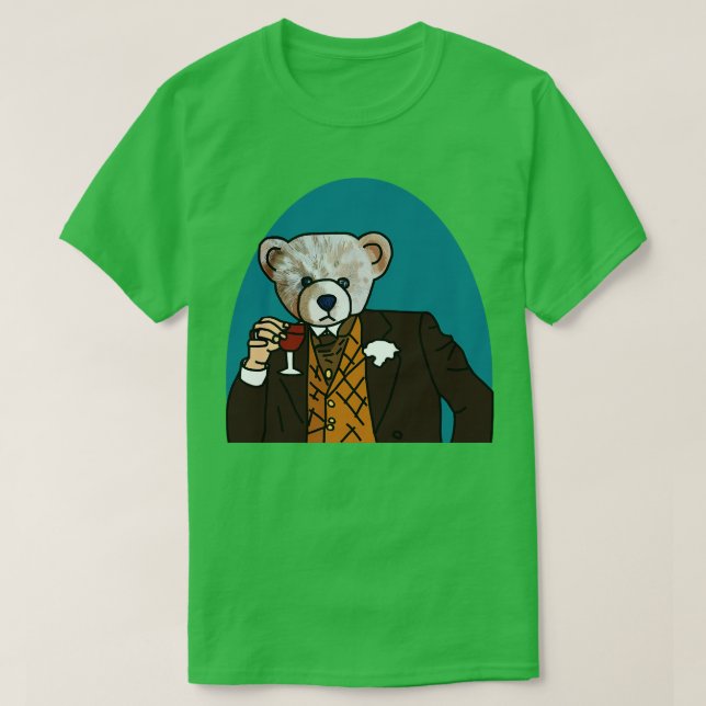 Camiseta Retrato De Vinho Bebendo De Fato (Frente do Design)