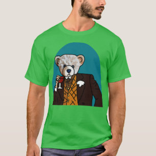 Camiseta Retrato De Vinho Bebendo De Fato