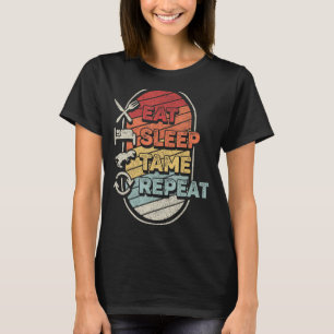 Camiseta Retrato de Vintage Coma Repouso Repetição do Dinos
