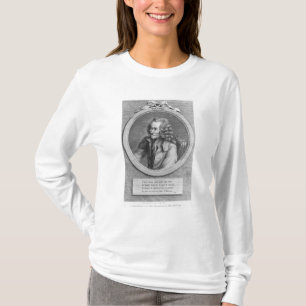 Camiseta Retrato de Voltaire, de um desenho