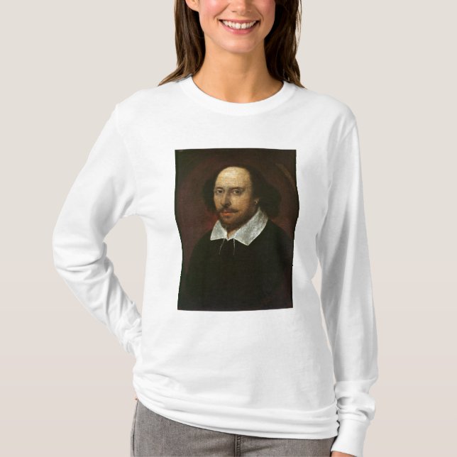 Camiseta Retrato de William Shakespeare c.1610 (Frente)