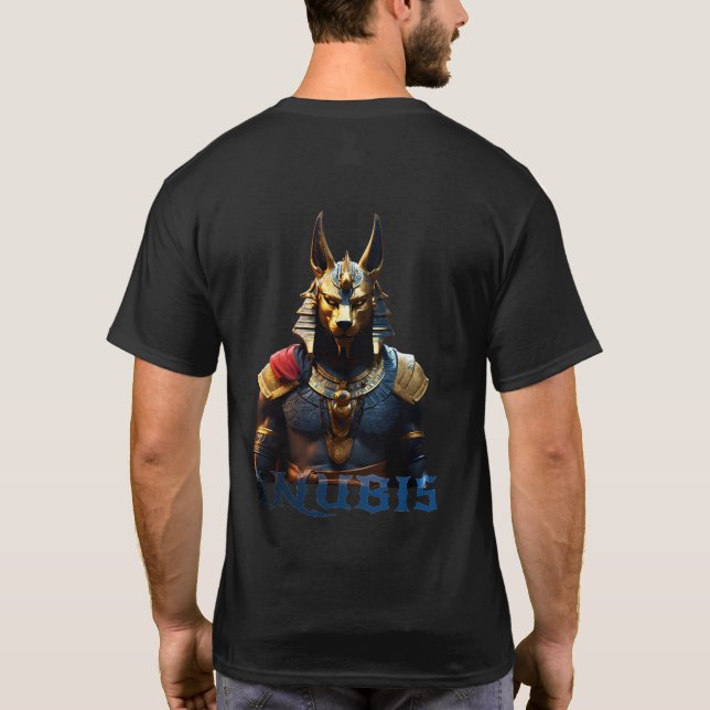 Camiseta Retrato deus de Anubis, estilo de arte de Nft (Verso)